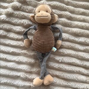 Striped Brown Monkey Plush Toy Bunnies by the Bay